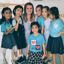 A couple of my second graders and I after our Mother's Day celebration!