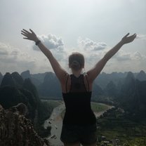 The view from the hill in Xingping