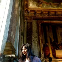 Me at the Palace of Versailles Me looking at paintings in the Palace of Versailles