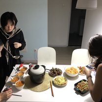 Home cooked dinner with friends