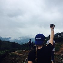 A hike on one of our weekend excursions in the tea fields 