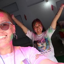 We got to participate in Holi which is a Hindu celebration during our yoga retreat. We got to dance, throw paint on each other, listen to music and dip in the Ganges river.