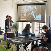 Shot of the classroom in active discussion