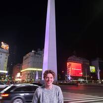 In front of the Obelisco