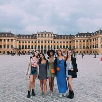 Group photo in front of Schonbrunn palace in Vienna, Austria.