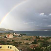 The view from my hotel room, where I was living. View of Turkey's caost 