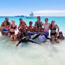 Group picture after diving and snorkeling after Kicker Rock