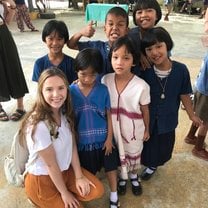 Hanging out with some of the children at a school in the mountains.