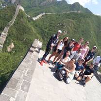 The whole group on the school organised trip to an unrestored section of the Great Wall