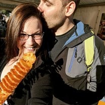 My German Fiance & I at a food festival!