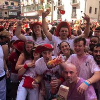 Opening ceremony of 2019 San Fermin Festival in Pamplona, Spain. 