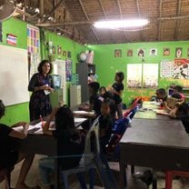 We had the opportunity to practice teaching at a local school during our training