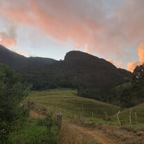 Sunset over mountain top. Sunset over mountain top.