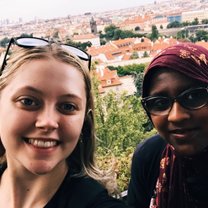 Enjoying the city tour of Prague!