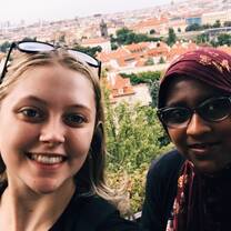 Enjoying the city tour of Prague!