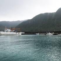 Coastal scene of a boat in northern Taiwan