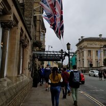 Passing in town near The Randolph.