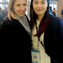 Two females posing at the ESL consulting EPIK teacher arrival.