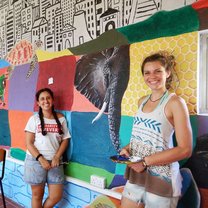 My amazing teammate and one of our art projects together
