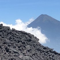 Volcan del Agua, as seen from close to the peak of Volcan Pacaya