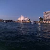 A view of the Sydney Opera House from the public ferry through the Sydney Harbor!