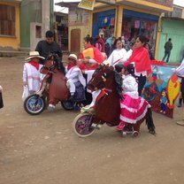 Independence Day celebration in Pachacutec village, Peru.