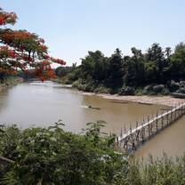 Bamboo Bridge over the River Mekong