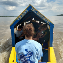 This boat is called a peke peke because that's the sound it makes