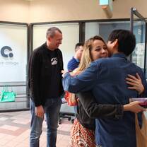 Meeting friends from around the world