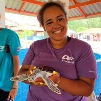 Me with the turtles we work with