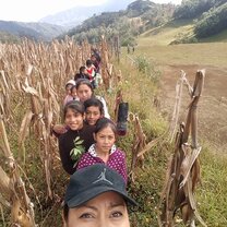 a day of reforesting trees in the community 