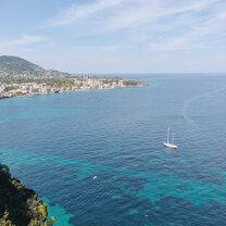 The blue waters of Ischia, an island about 30 minutes from Sorrento