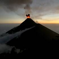 Fuego volcano viewed from Acatenango