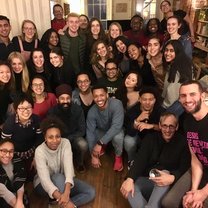 The farewell dinner at our New York coordinator's fabulous house