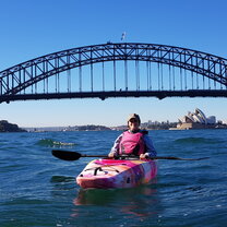 Kayaking through the Sydney Harbour 
