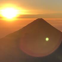 Fuego volcano viewed from Acatenango overnight hike