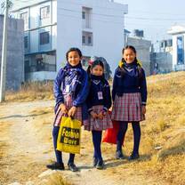 On the way to school in Nepal.