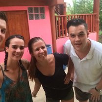 Meeting fellow teachers at our accommodation.