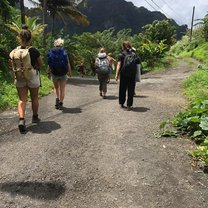 a group hiking
