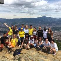 Group photo on the hills above the city