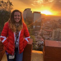 This was the view at sunset from the top of Cerro Santa Lucia. You could see the whole city from there.