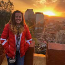 This was the view at sunset from the top of Cerro Santa Lucia. You could see the whole city from there.