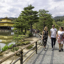 Tourists at the Golden Pavilion