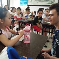 Helping a little girl talk