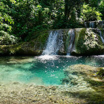 blue water lagoon on IVI volunteer induction week