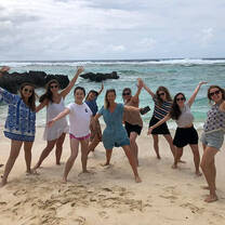 IVI volunteer group shot on paradise beach