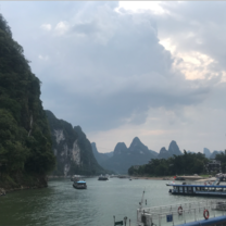mountains and river in Yangshuo