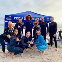 We decided to go surfing!