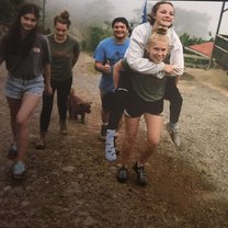A group of us hiked around the beautiful and very mountainous town of Cedral. Since Cedral is in the foothills of Costa Rica's tallest mountain, clouds and fog often roll in and shroud the hills from view.