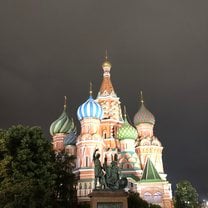 St. Basil's Cathedral on Red Square at night